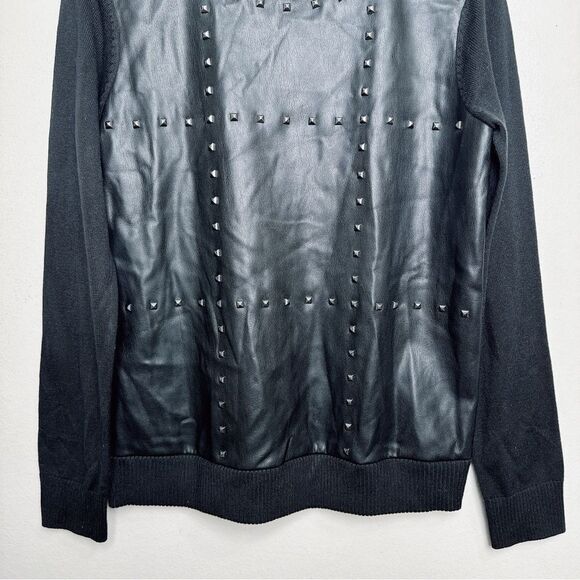 Karl Lagerfeld Womens Size Xsmall Spandex Mock Neck Studded Sweater - Picture 5 of 14